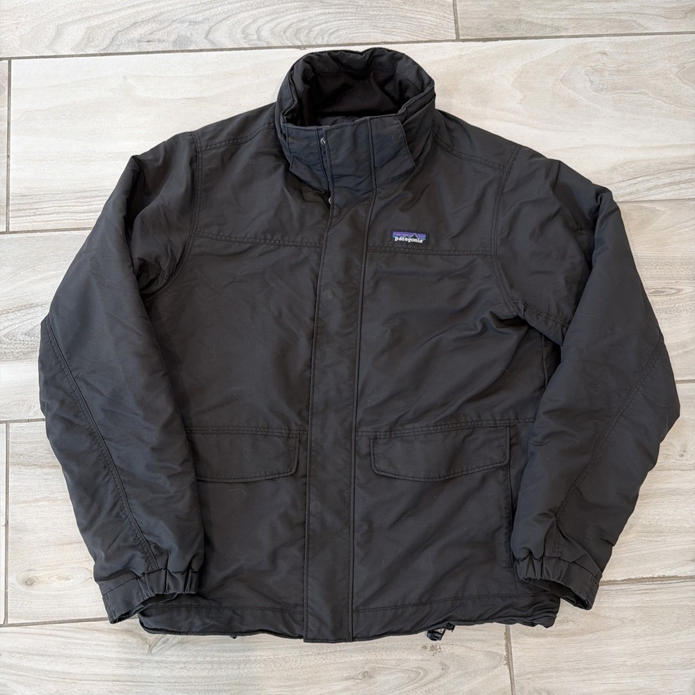 Patagonia Isthmus Jacket Mens Small S Black Insulated Quilted No Hood - Picture 1 of 7